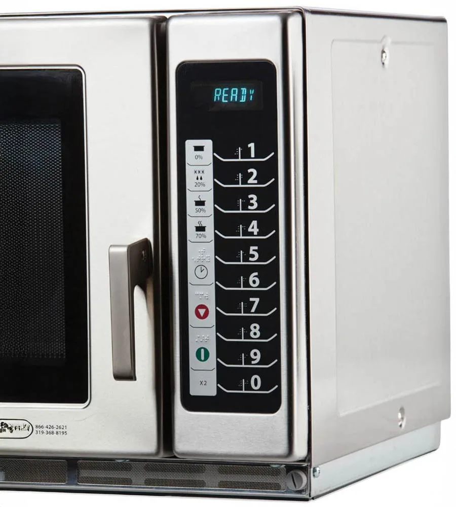 Amana RFS12TS 1200W Medium Duty Commercial Microwave Oven, 1.2 Cu. Ft., Push Button, 120V