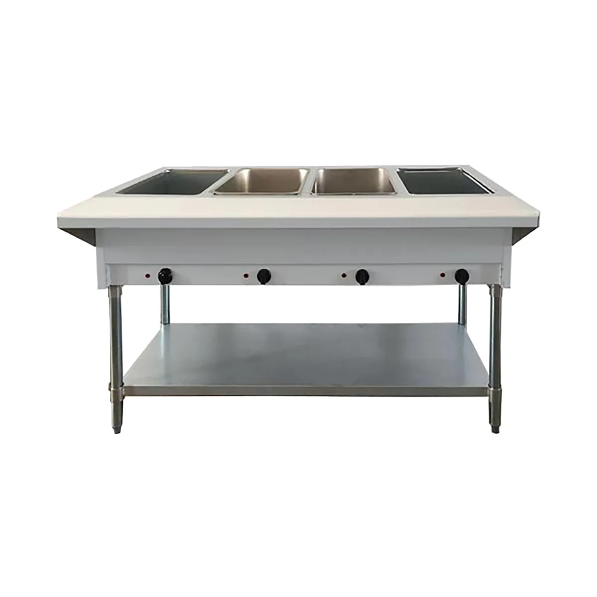 Omcan USA 46647 58" Electric Steam Table, (4) Open Wells