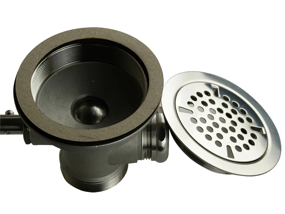 BK Resources EVO-LWR-S Lever Drain with Twist Handle, 3-1/2" S.Steel Ball Valve - 1-1/2" or 2" Drain