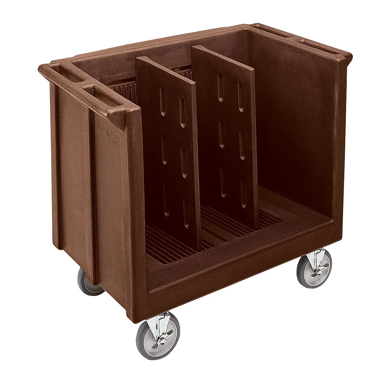 Cambro TDC30131 Adjustable Dish Cart, 23.25"W x 38.875"L, 500 lbs, Polyethylene, Dark Brown, NSF
