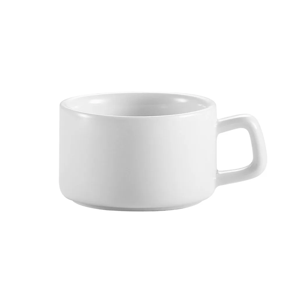 CAC China PRM-3-P Demitasse Cup, 2.5 oz, 2-3/8" Dia x 1-1/2" H, White Porcelain, Safe - 1 Dozen