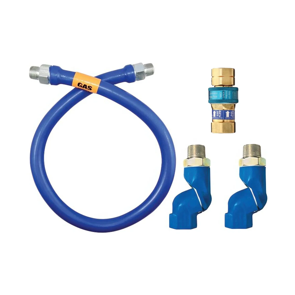 Dormont 16100BPQ2S36 SnapFast 36" Gas Connector Kit w/ (2) Swivel MAX, 1" Diameter