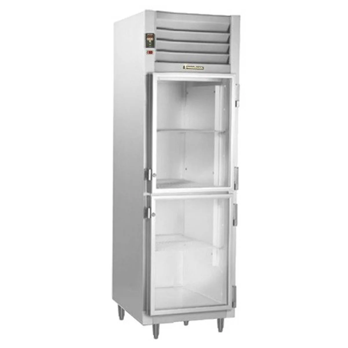 Traulsen AHT132DUT-HHG 24" 1-Section Reach-In Refrigerator w/ 2 Glass Half-Doors, Top Mount, 19.17 cu. ft.
