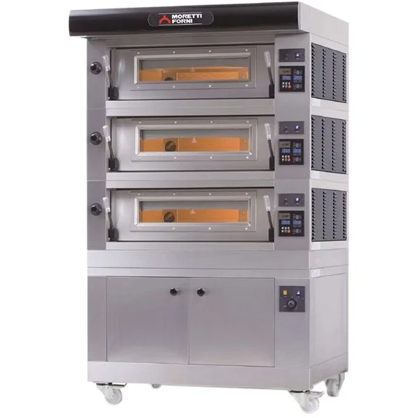 Moretti Forni AMALFI D3 46" Electric Pizza Deck Oven, 3‑Decks Brick, Dual‑Power Heat