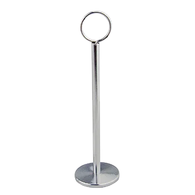 Omcan USA 80537 Table Number Stand, 18" Height, 2" Ring, Chrome Plated, 13-19" Height Range