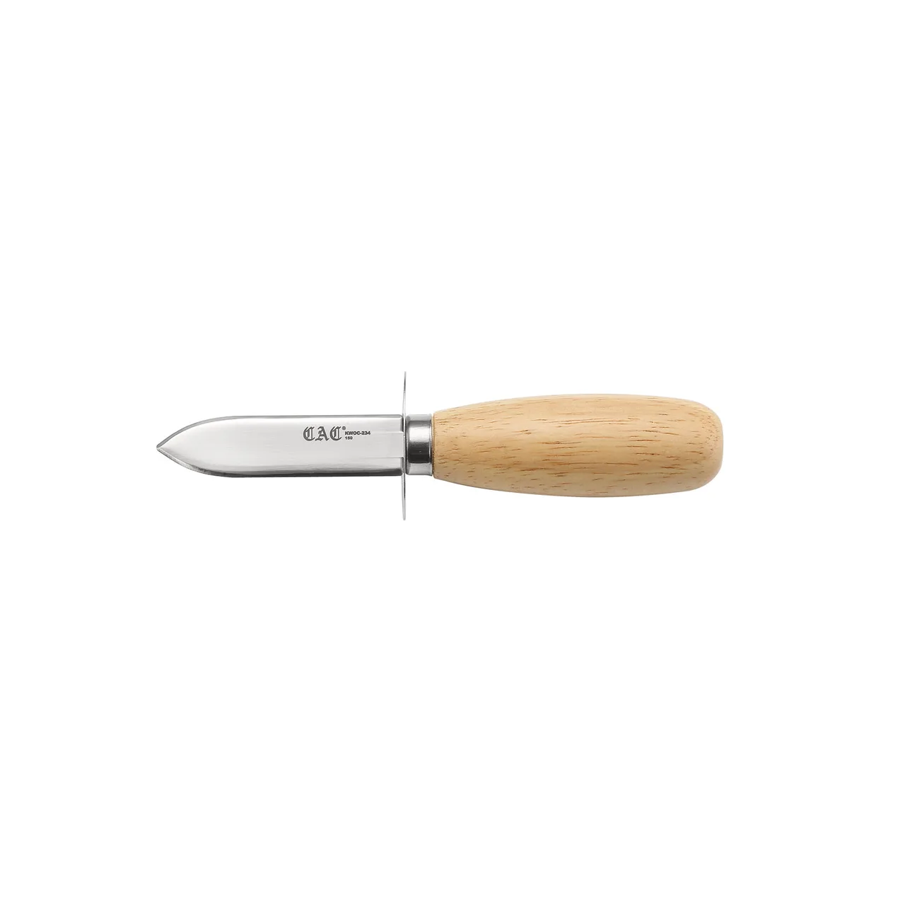 CAC China KWOC-234 Oyster Clam Knife, 2-3/4", Pointed Tip, Wooden Handle