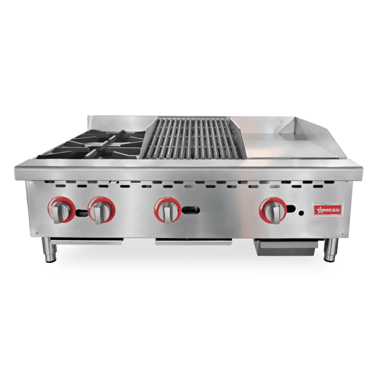 Omcan USA 48086 (Ce-Cn-12H12C12G) Hotplate/Griddle/Char-Broiler Combination
