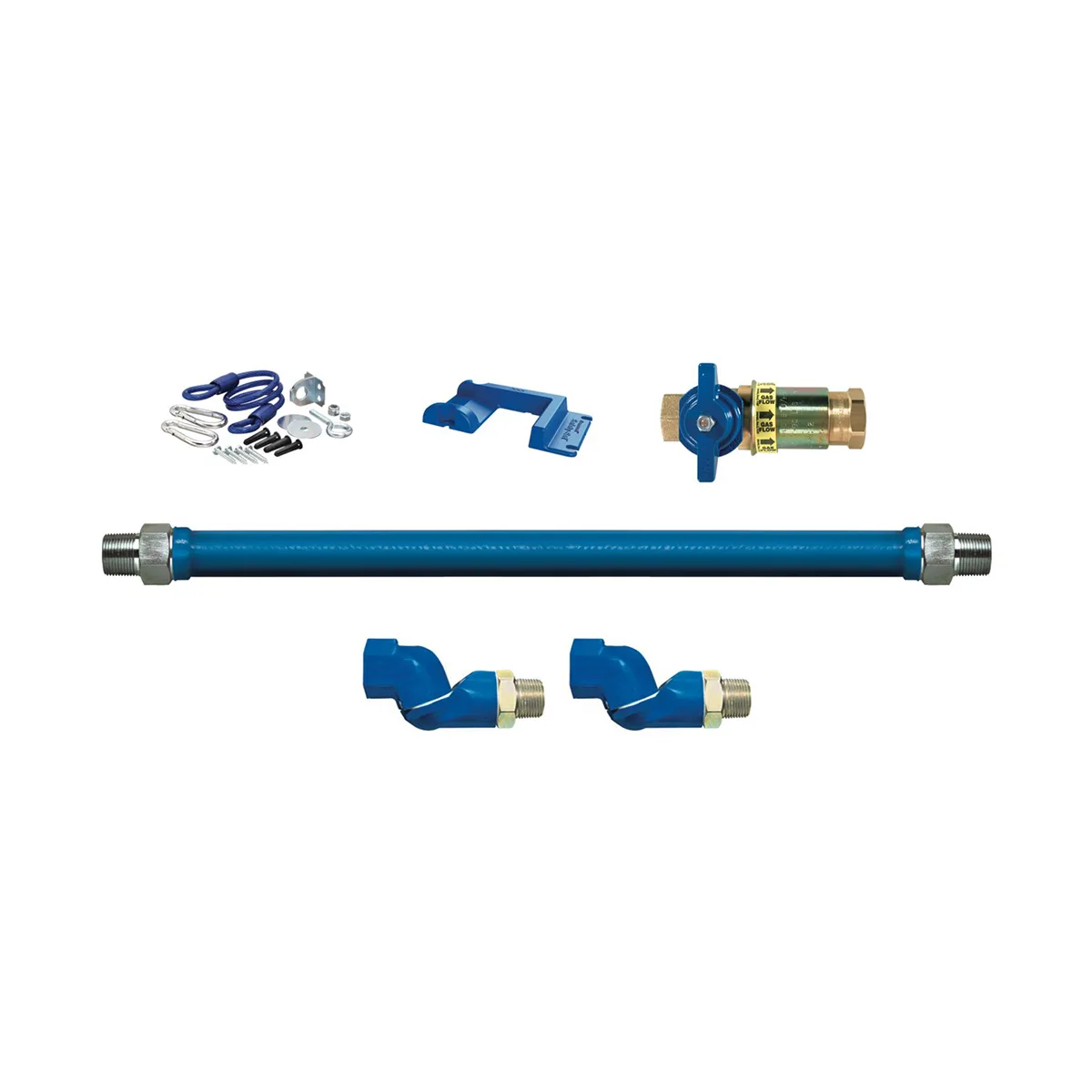 Dormont 1675KITCF2S48PS Deluxe Safety Quik 36" Gas Connector Kit, Two Swivels, Safety Set, 3/4" Dia