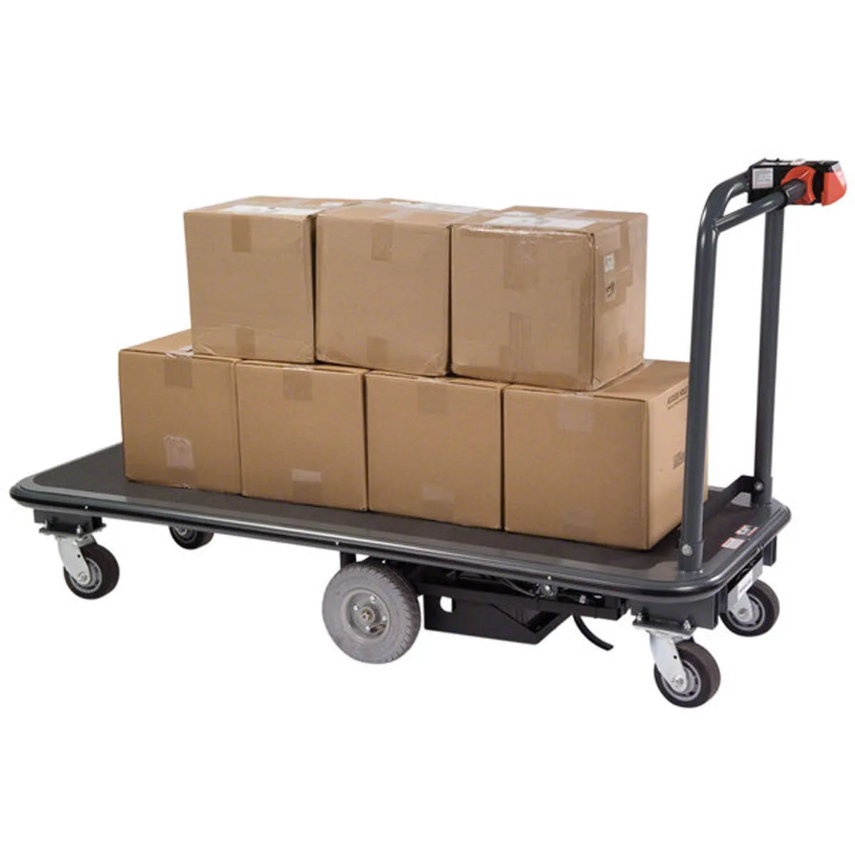 Lakeside 8190 Ergo-One Plus Power Platform Truck, 27x60, 1500lb, Steel Frame, Battery Operated
