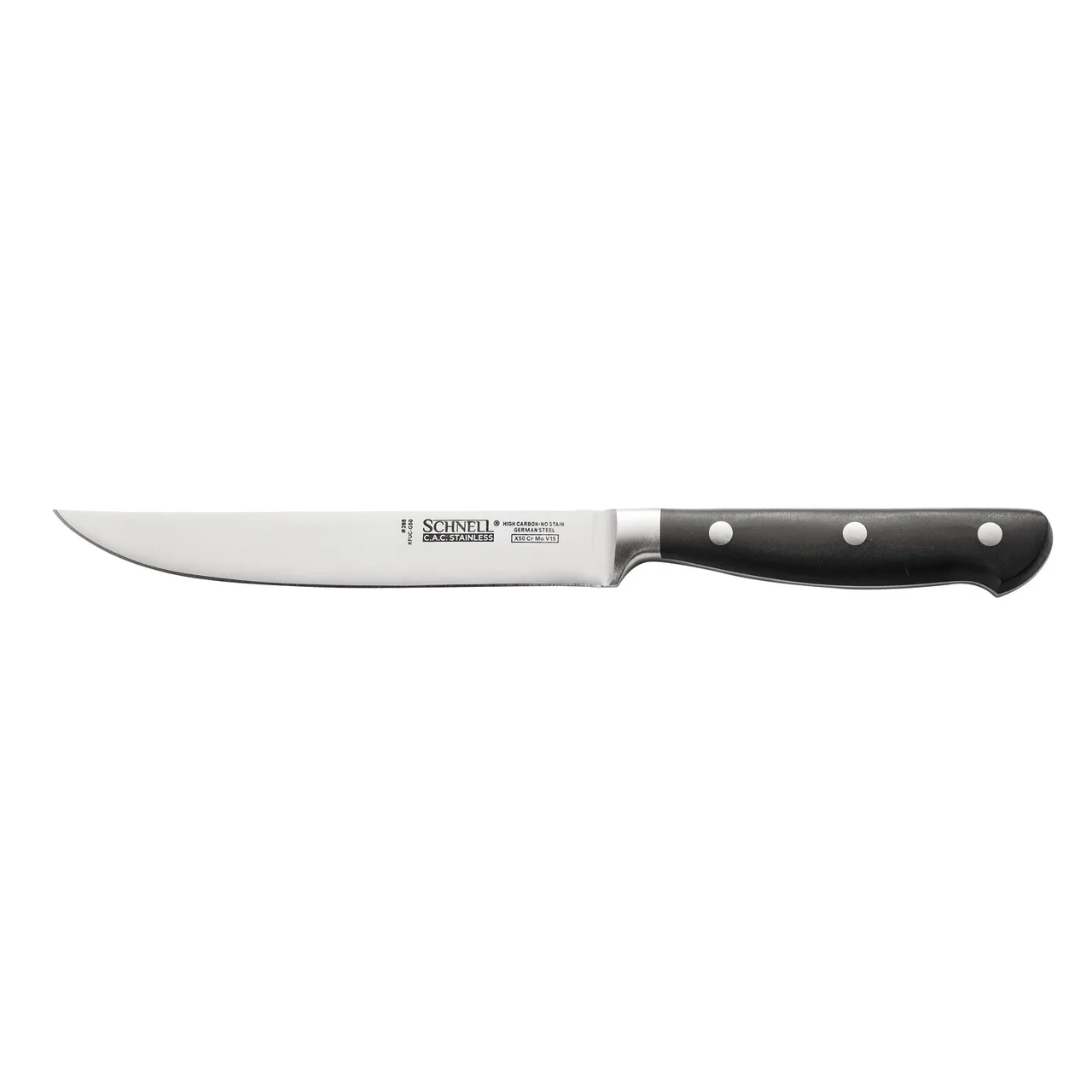 CAC China KFUC-G50 Utility Knife, 5" Forged High-Carbon Steel Blade, Black Handle