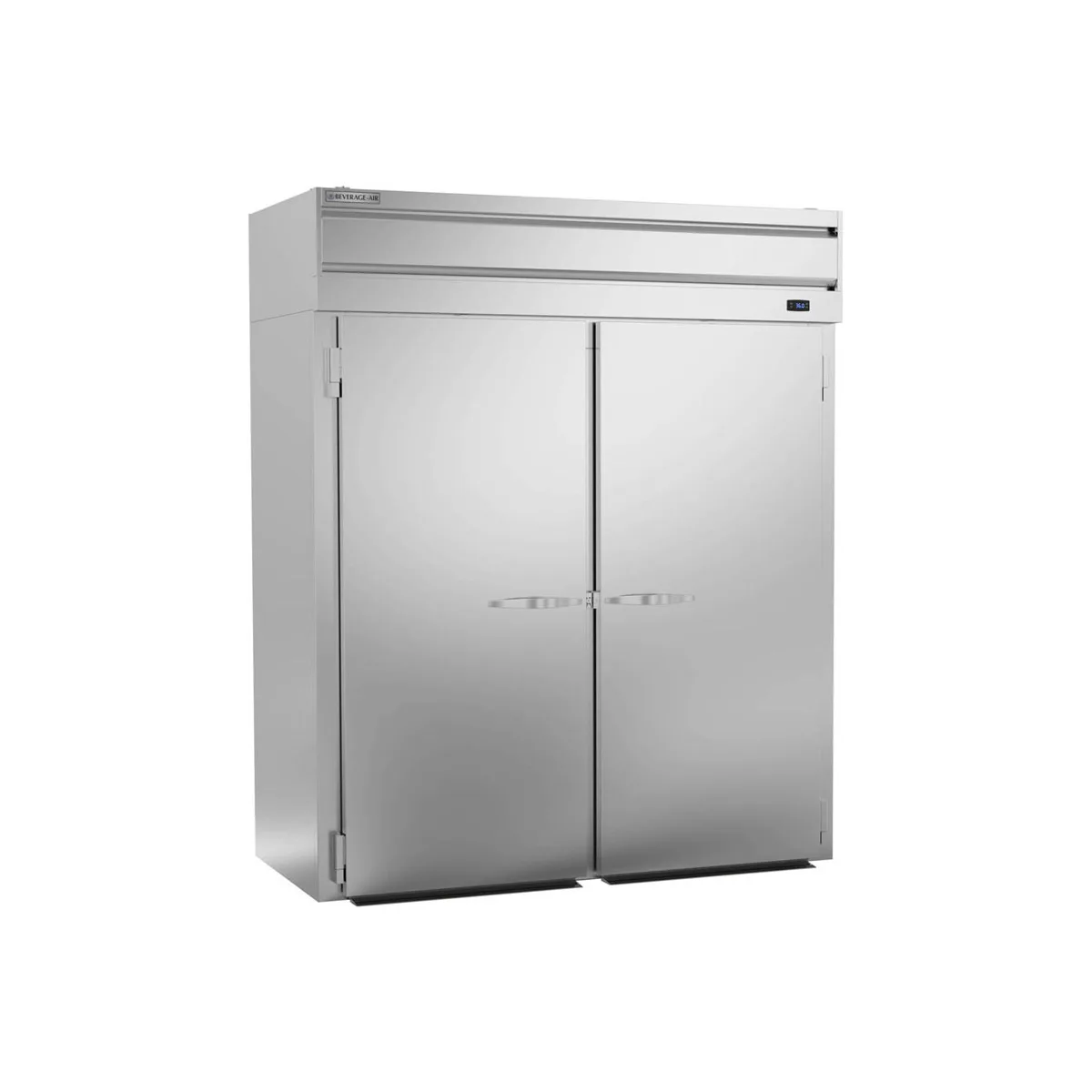 Beverage Air PRI2HC-1AS 68" 2-Section Roll-In Refrigerator w/ 2 Solid Doors, Self-Contained, Aluminum Interior, 71 cu. ft.