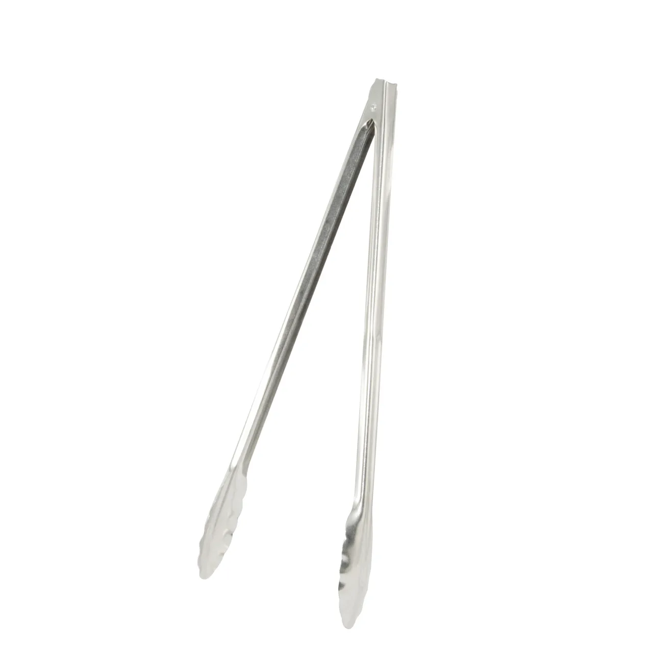 CAC China SSUT-16-05 Utility Tongs, 16" Stainless Steel, Black Cherry Color, Non‑Coated Handle