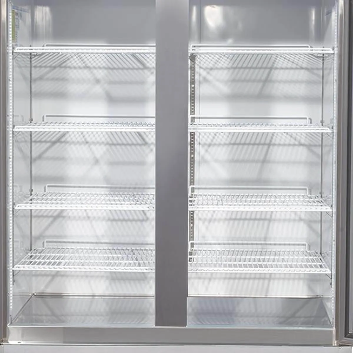 Maxx Cold MXCR-49GDHC 55" 2-Section Reach-In Refrigerator w/ 2 Glass Doors, Bottom Mounted, Stainless Steel, 49 cu. ft.