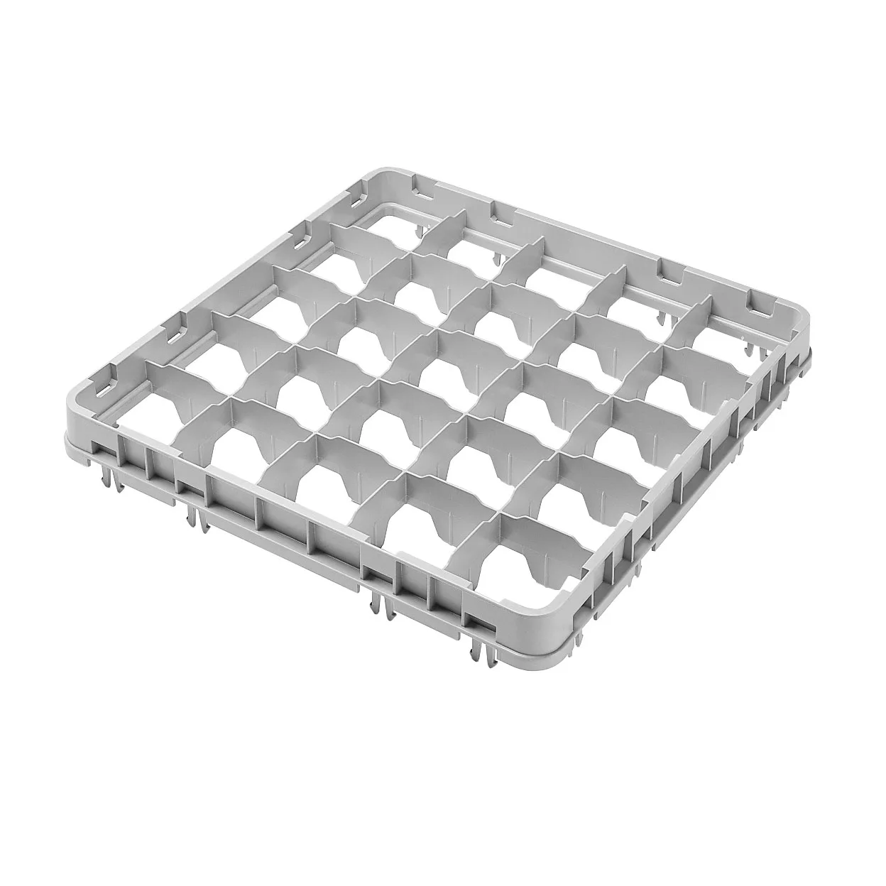 Cambro 25E5151 Half Drop Stemware Extender, Full Size, 25 Compartments, Soft Gray, 19-5/8" x 19-5/8" x 2"