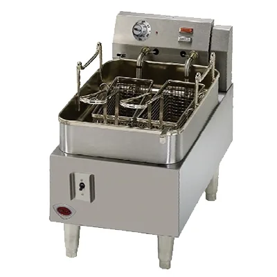 Wells F-15 Full Pot Countertop Electric Fryer w/ 15-Lb. Capacity, 2 Half-Size Baskets, 208/240V