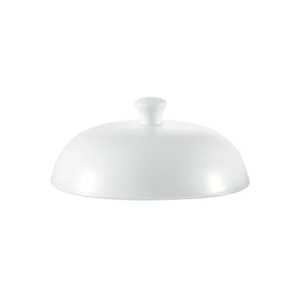 CAC China TST-W20-LID - 5-3/4" Dia x 2-1/2" H Porcelain Lid White, Oven Microwave Safe - 1 Dozen