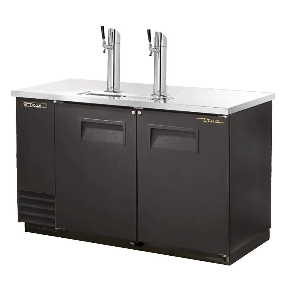 True TDD-2-HC 58" Solid Swing Door Direct Draw Beer Dispenser with 2 Taps & 2 Keg Capacity