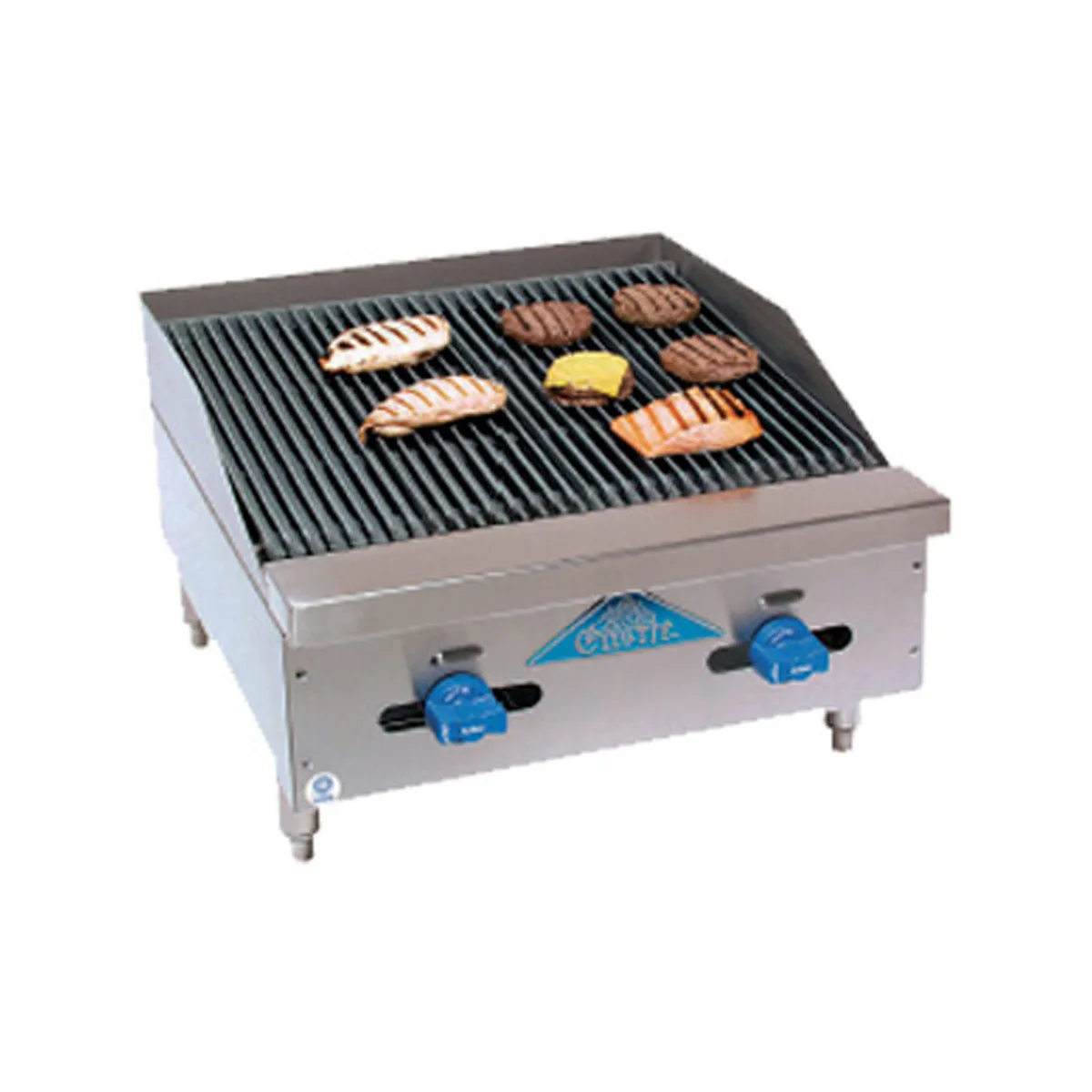 Comstock-Castle FHP24-2LB 24" Countertop Gas Lava Rock Charbroiler w/ (2) Burners, 50.000 BTU