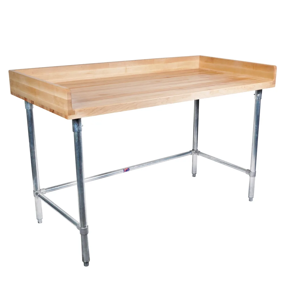BK Resources MBTGOB-4830 Bakers Table with Galvanized Open Base