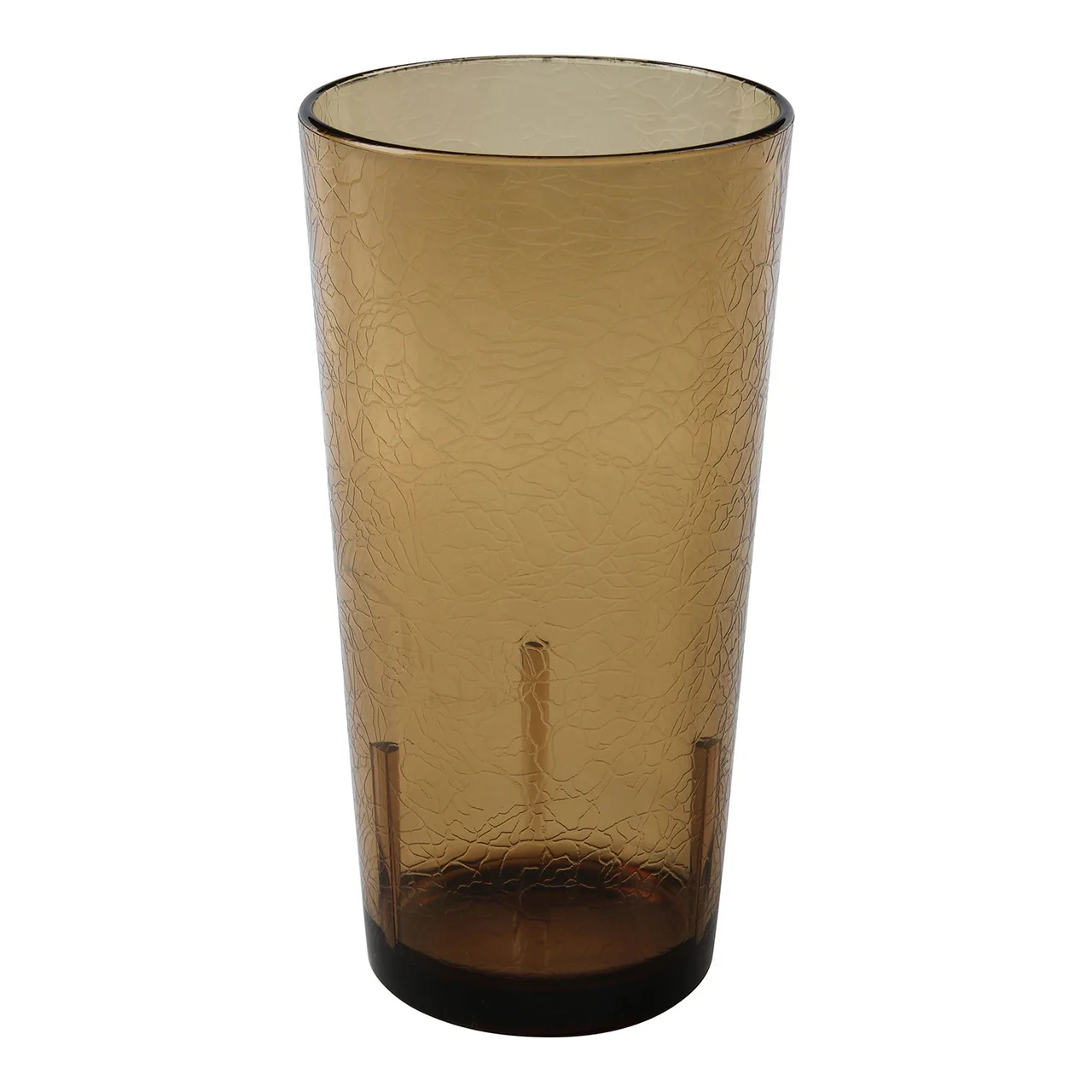 Cambro D16609 - 16 oz Tumbler, Amber Crackled Finish, SAN, 3‑1/16" Top, Rolled Rim, Made in USA