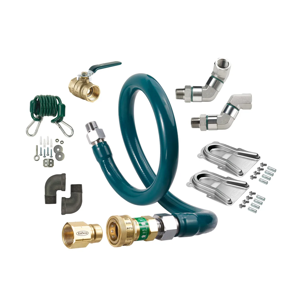 Krowne M10048K12 Royal Series Moveable Gas Connection Kit, 1" I.D., 48" Long