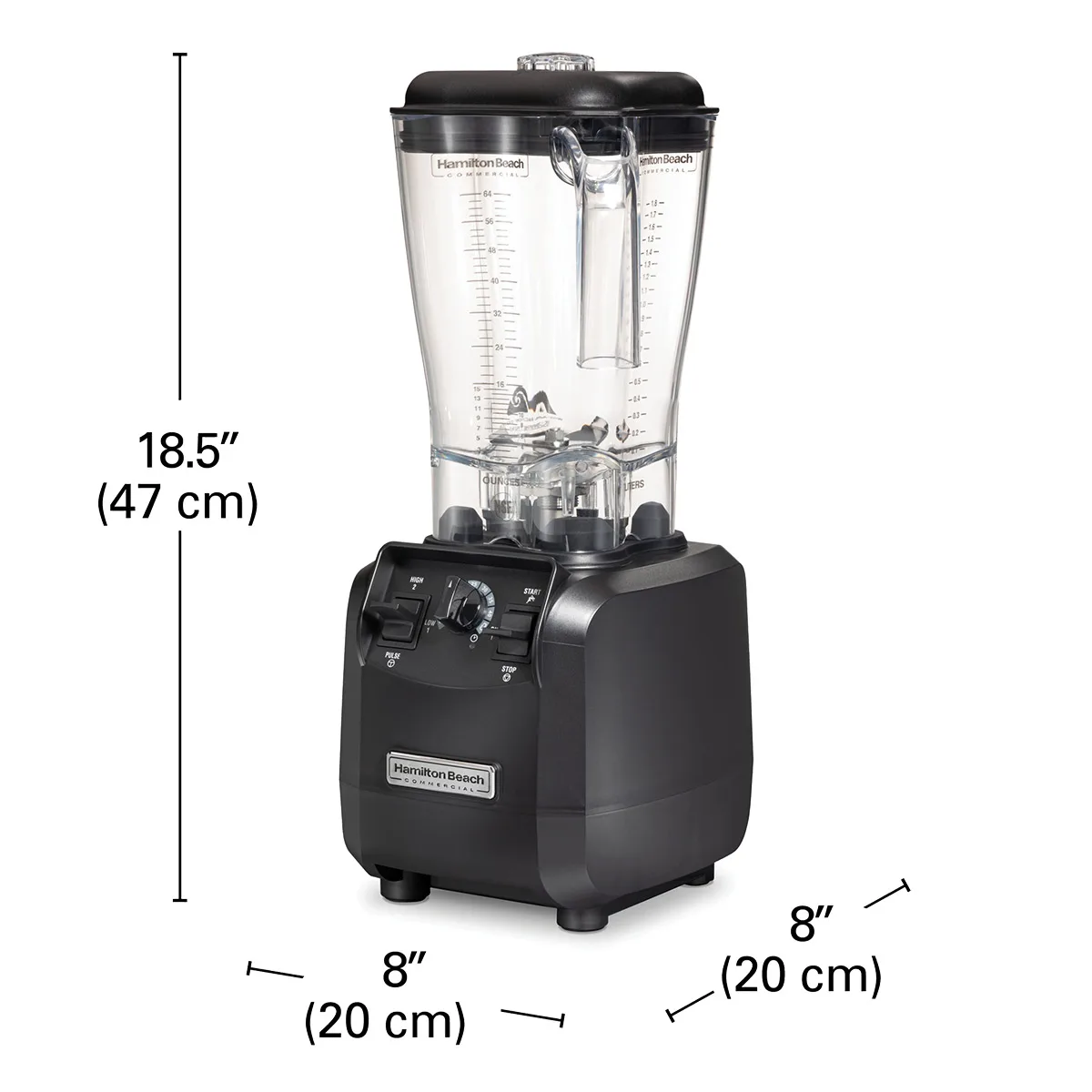 Hamilton Beach HBH550R Furry Blender, 64 Oz. Capacity, Variable Speed, High/Low