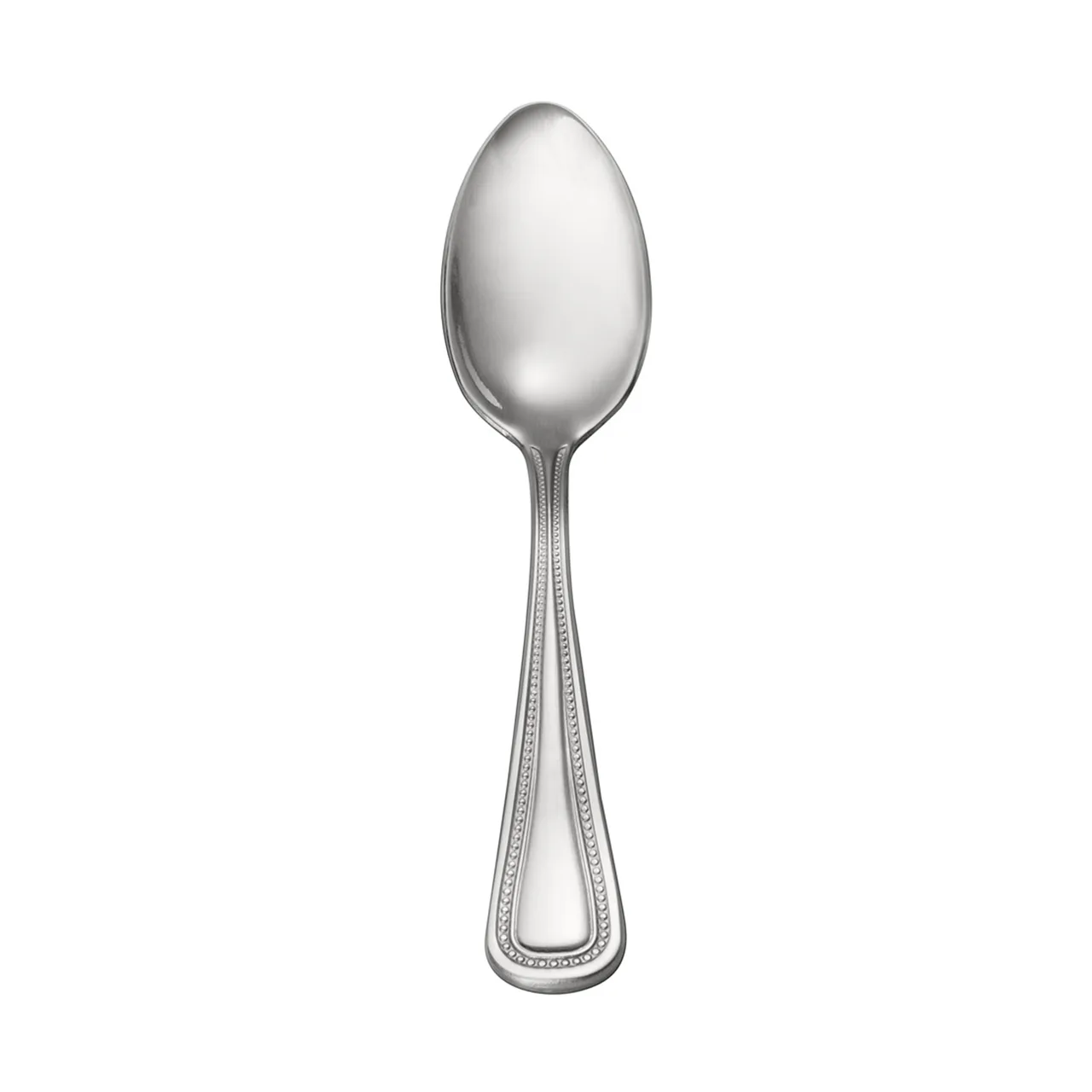 CAC China 3008-09 Black Pearl Demitasse Spoon 4¾" Length 18/0 Stainless Steel - 1 Dozen