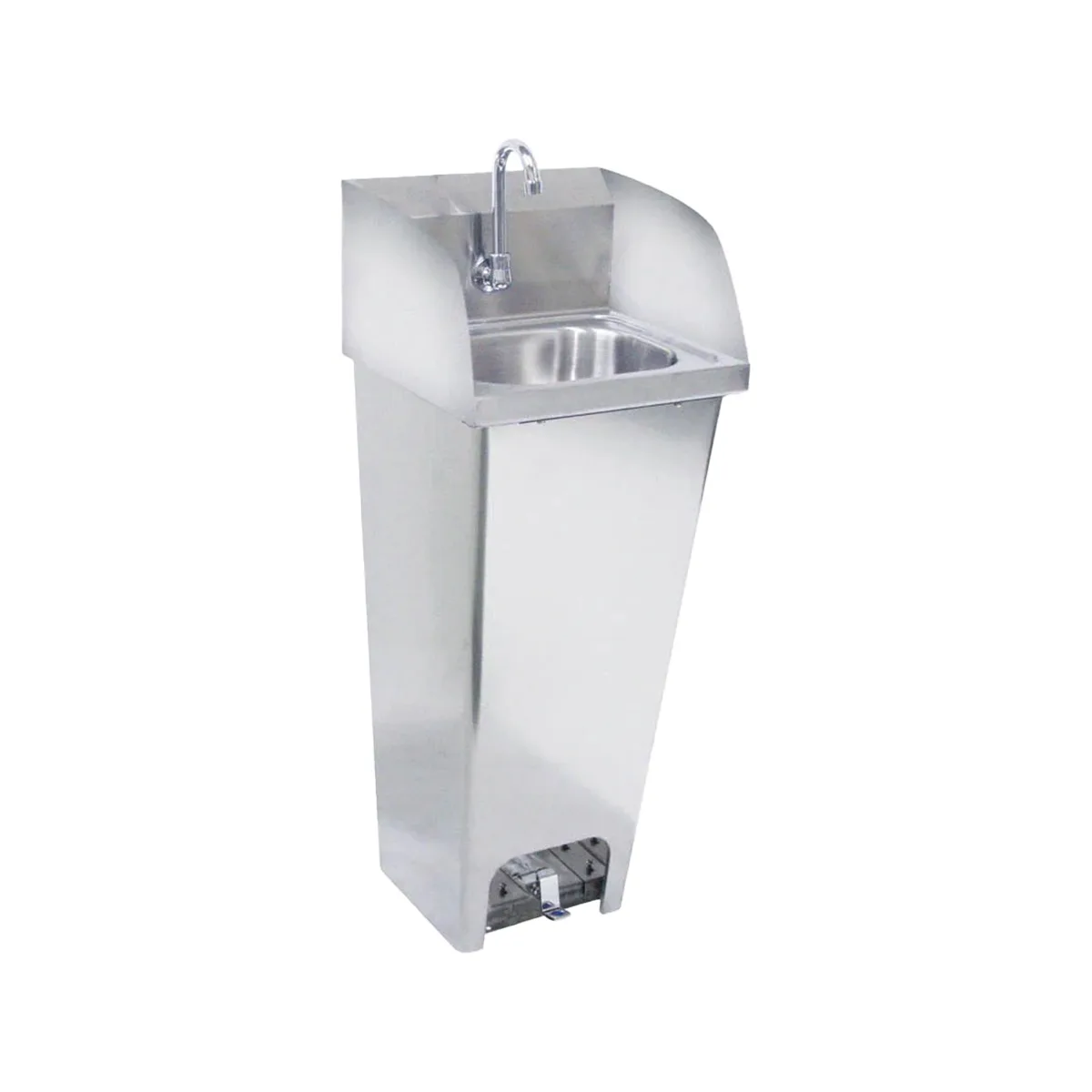 Krowne HS-40 15" Pedestal Mounted Hand Sink w/Faucet,Foot Valve & Soap Dispenser- 20 g / 3 Splashes