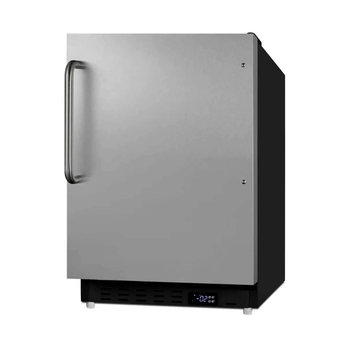 Summit ALFZ37BSSTB 20" Built-in or Freestanding Undercounter Freezer w/ Stainless Steel Door and Towel Bar Handle, 2.68 cu. ft.