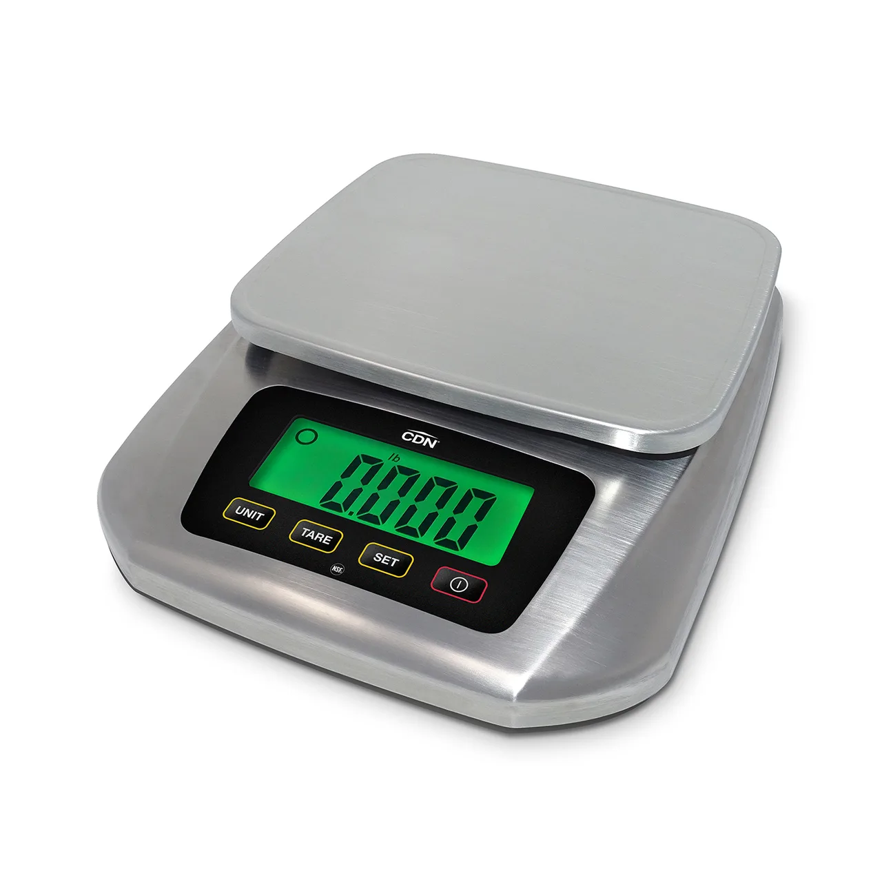 CDN SD2220 Submersible Portion Scale, 22 lb Capacity, 8"W x 10"D x 2"H, Stainless, Waterproof, IP67