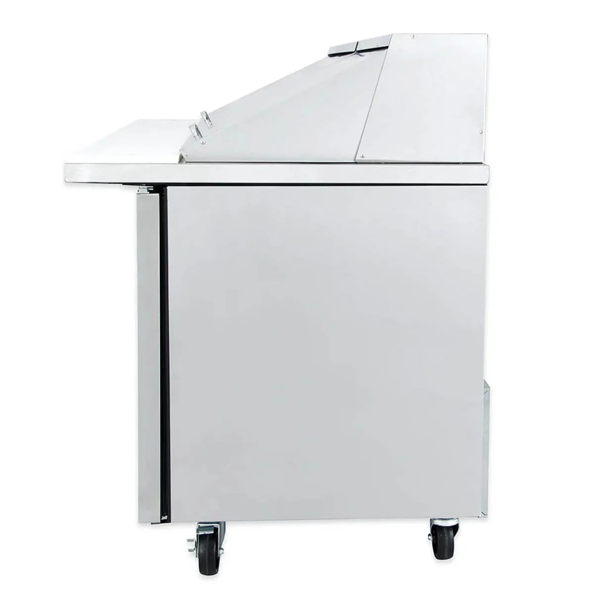 True TSSU-72-30M-B-ST-HC~SPEC3 72" Mega Top Sandwich/Salad Prep Table w/ 3 Doors, 30 Pans