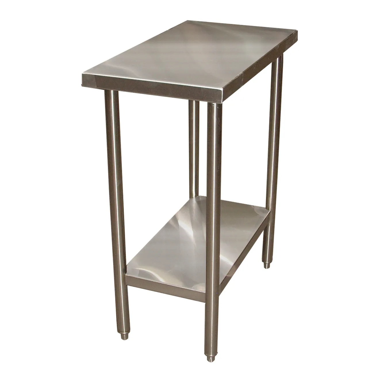 Winholt DTS-3012 12" Open Base Work Table with Undershelf / without Backsplash - 16 Gauge Top
