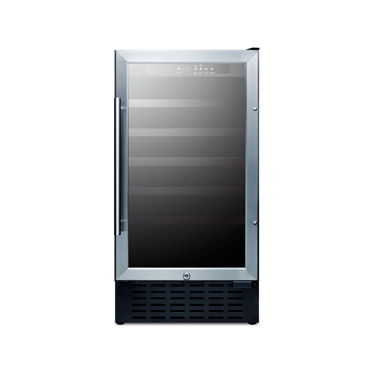 Summit SWC1840BCSSADA 18" Glass Door Wine Refrigerator, Single Temperature, 34 Bottles