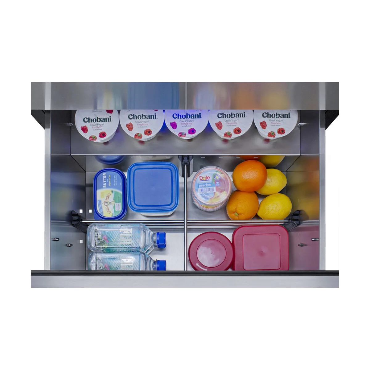Summit SPR275OS2DADA 27" Built-in Outdoor Stainless Steel 2-Drawers Refrigerator in Black, ADA Compliant, 4.8 cu ft.