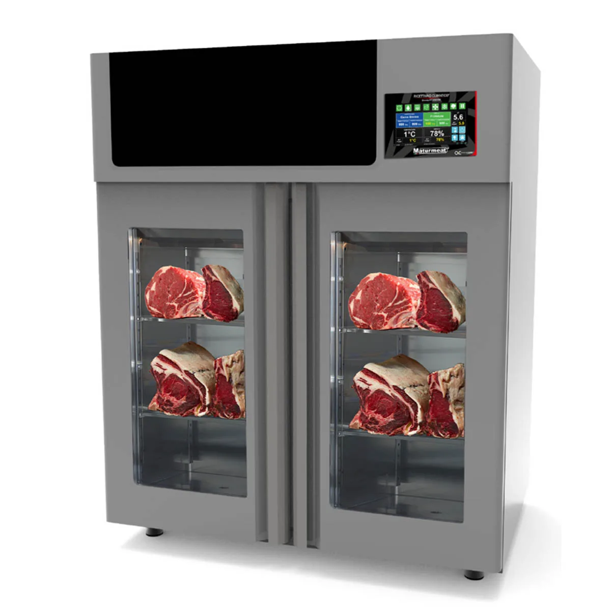 Omcan USA 45143 MaturMeat Dry Aging Cabinet – 43-1/3" W, 60 kg Capacity, 304 SS, 14°F‑158°F, 2,376 W, Climatouch Control