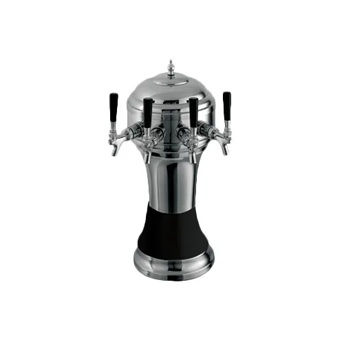 Perlick 4056BK4BPC Roma Draft Beer Dispensing Tower, 4 Faucets