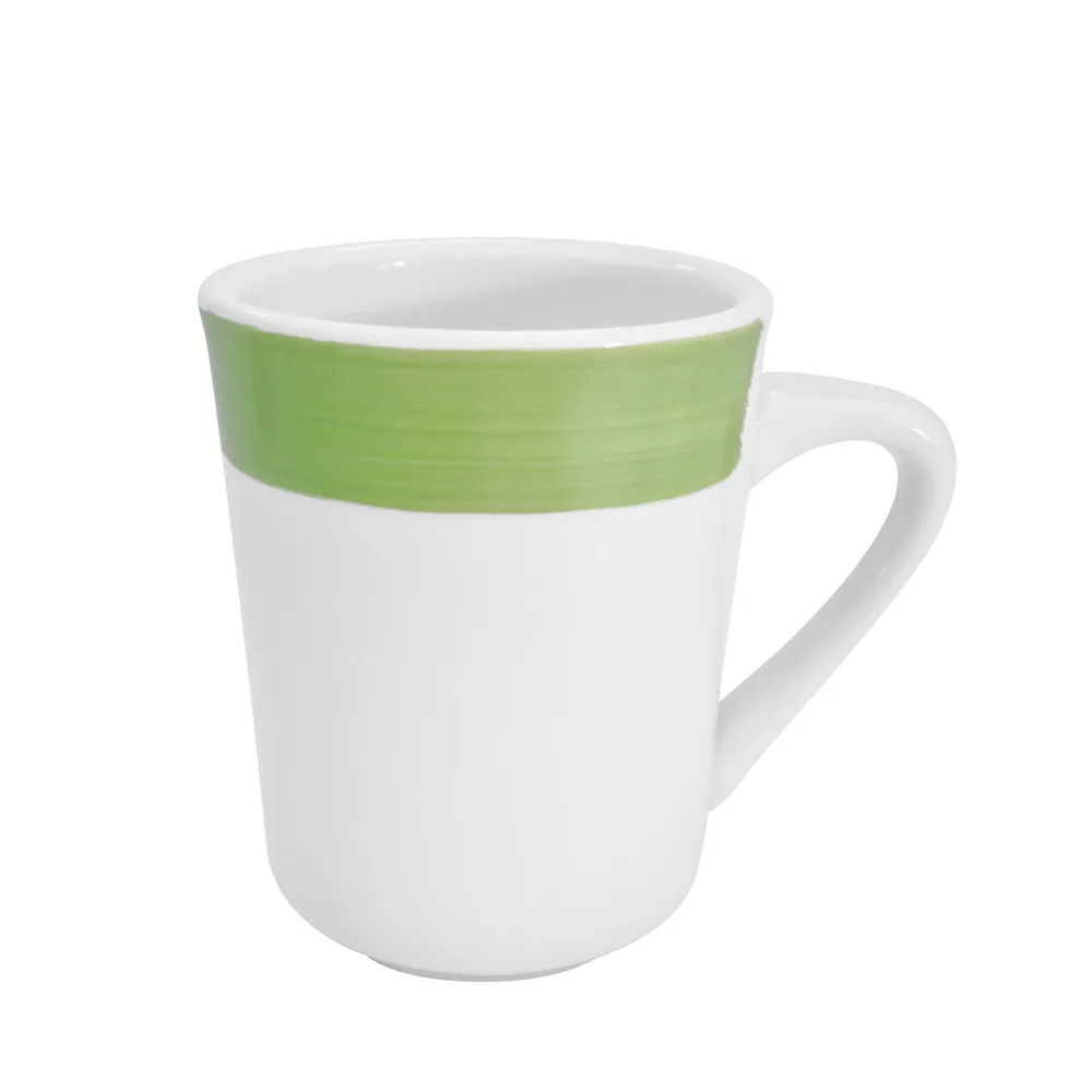CAC China R-17-G - Rainbow Tierra 8 oz Mug, 3"1/8 Dia x 4" H, Ceramic, Dishwasher Safe - 1 Dozen