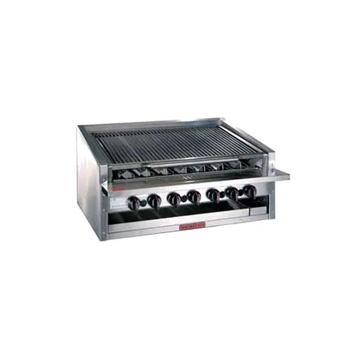 Magikitchn APM-RMB-648 48" Low Profile Countertop Gas Charbroiler w/ SS Radiant, 150.000 BTU