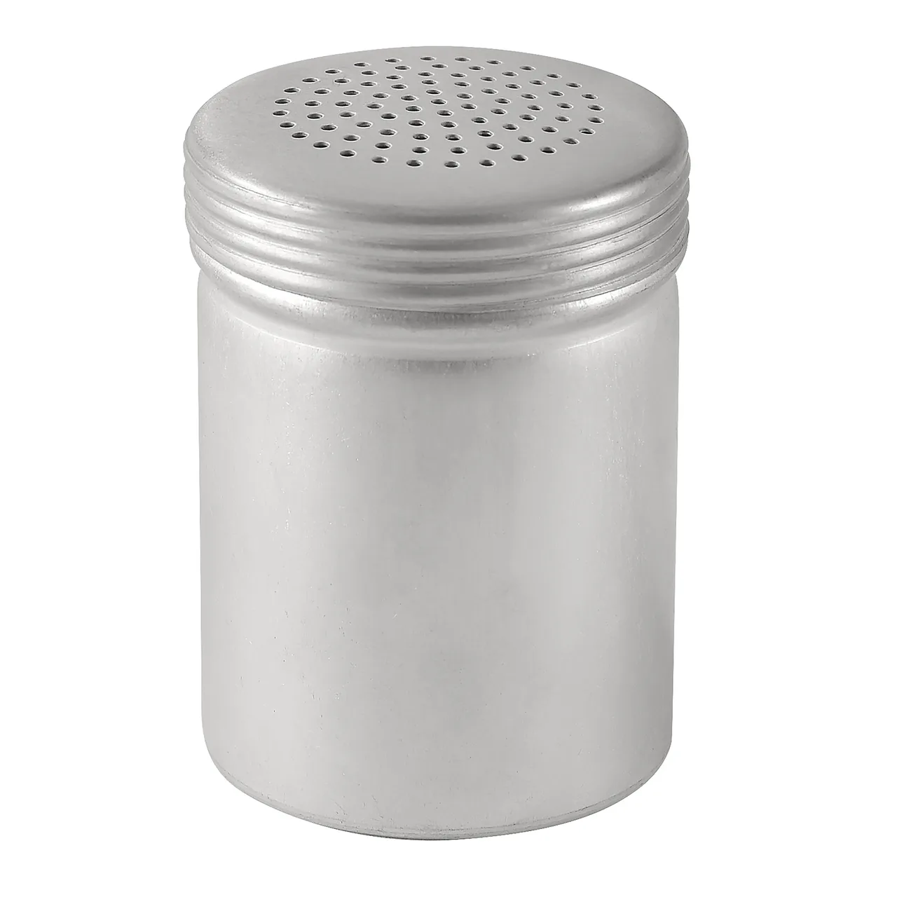 CAC China ADRE-10 Dredge, 10‑Ounce Aluminum Cheese Shaker, Silver Finish, Perforated Medium Top, No Handle
