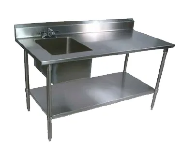 John Boos EPT6R5-3048SSK-L-X 48" Work Table with Prep Sink, Bowl On Left with Faucet - Flyer