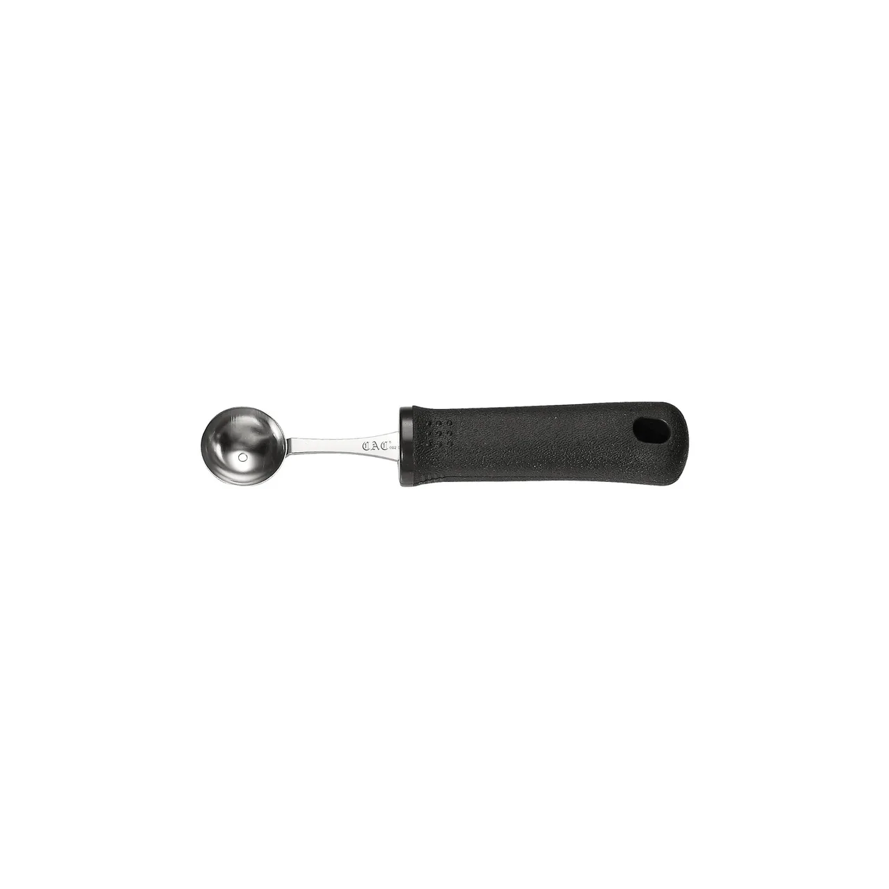 CAC China KTCG-MB03 ComfyGrip Melon Baller, 6-7/8", Stainless Steel, Black Soft-Touch Handle