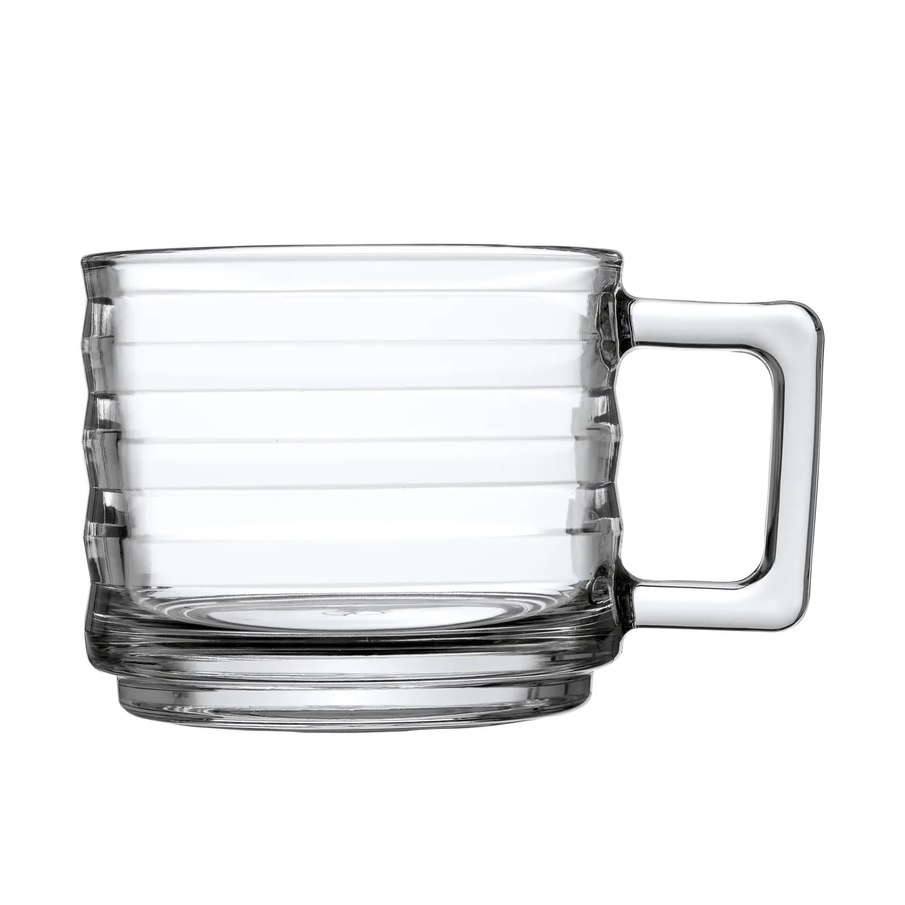 Steelite P55833 - 8.5 Oz Tempered Mug Glass, 2.75" H x 3.25" W x 3" B, Soda Lime Finish - 24/Case