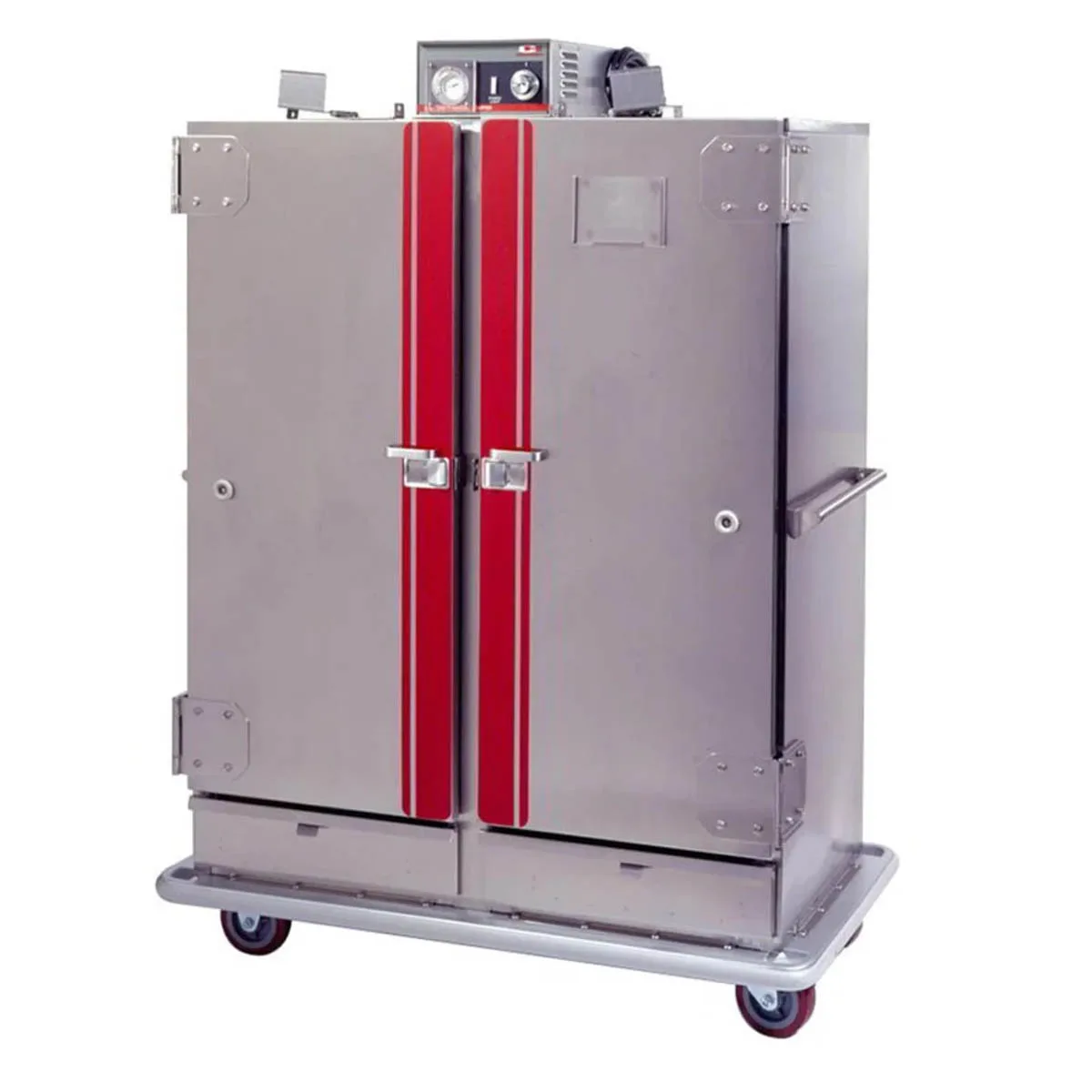Carter-Hoffmann BB1300 1-Section 2-Door Electric Cabinet, 73"-78" H, 6" Casters, 120 Plates