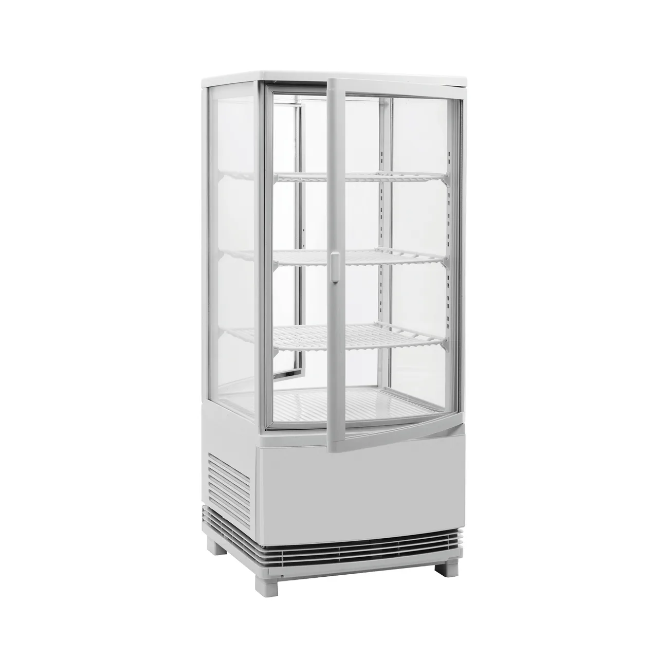 CAC China RFCS-39WT Countertop Refrigerated Display Case, 3.04 cu ft, 17"x17"x39" White Steel, LED, 190W