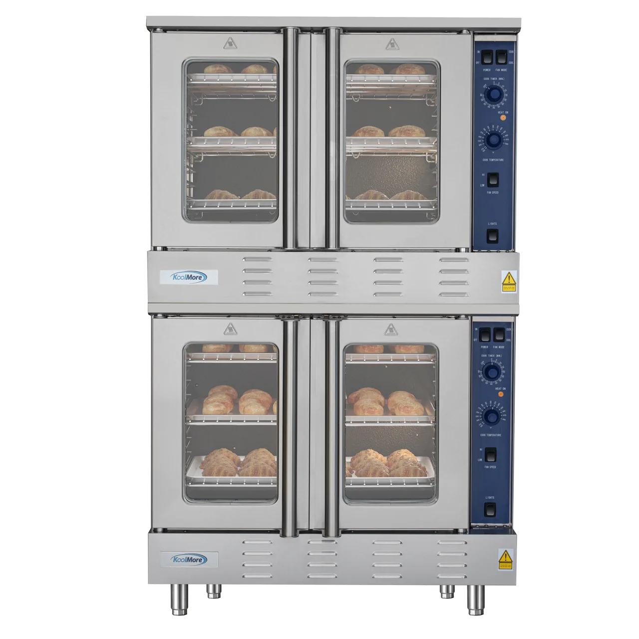 Koolmore KM-DCCO54-NG 38" Full Size Natural Gas Convection Oven w/ (2) Decks, 108.000 BTU
