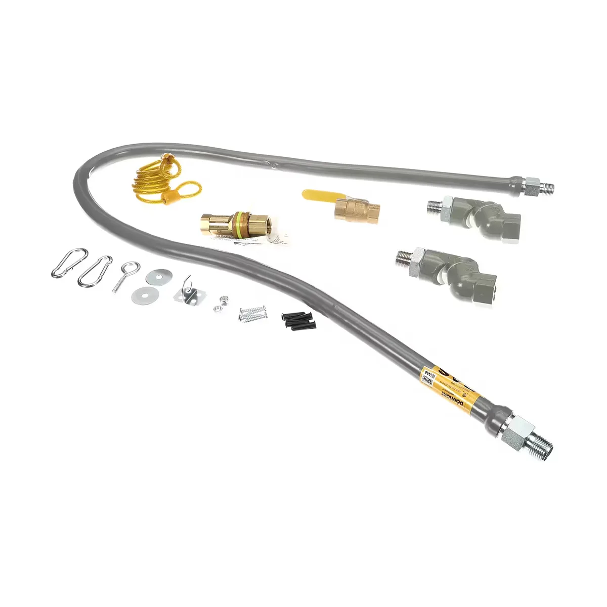 Dormont RG502S60 ReliaGuard 60" Gas Connector Kit, (2) SwivelGuard, Snap Quick-Disconnect, 1/2" Diameter