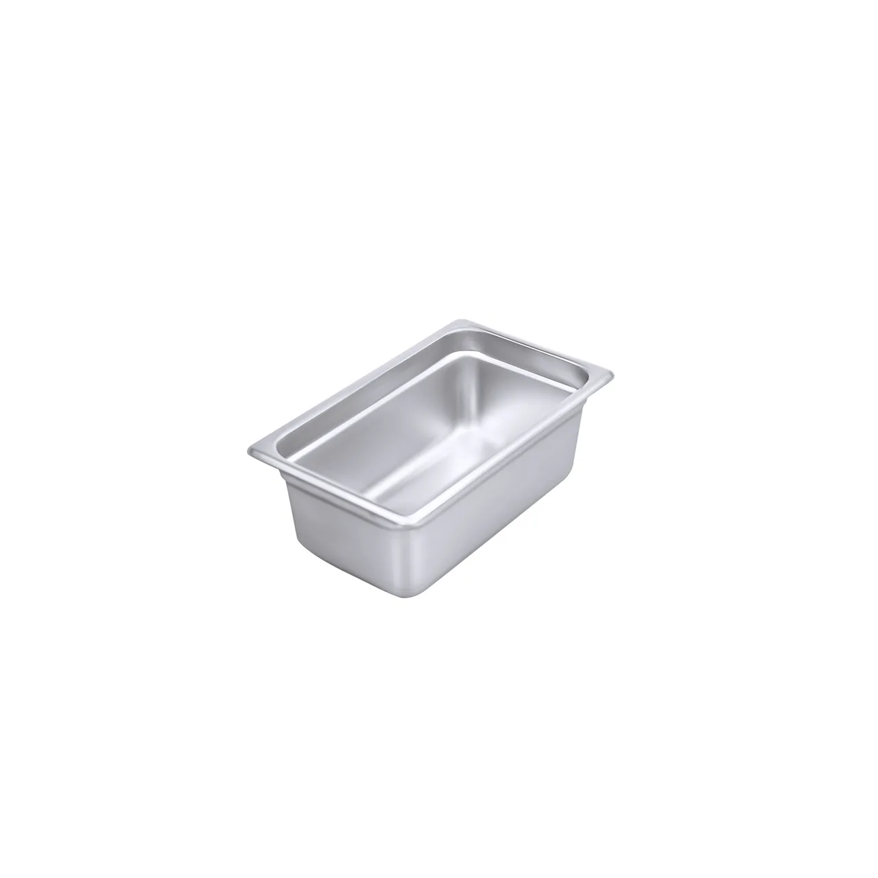 CAC China STPQ-23-4 Stainless Steel Steam Table Pan, 1/4-size, 4" Deep, AntiJam, Lug, 23 Gauge, NSF