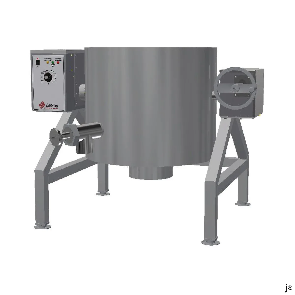 AccuTemp ALTLGB-60 60 Gallon Floor Tilting 2/3 Steam Jacketed Gas Kettle,108.500 BTU