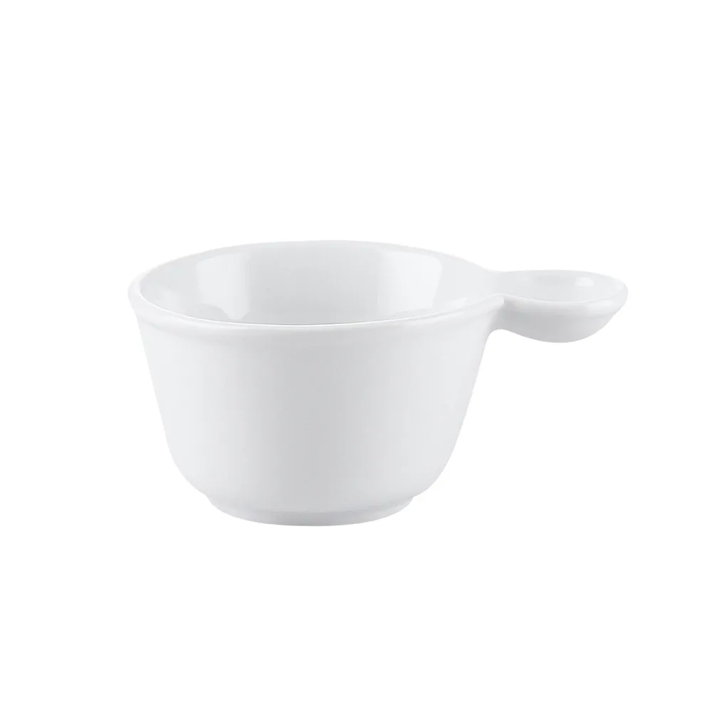 CAC China PTC-10 - 8‑9 oz Porcelain Cup, 6"L x4.38"W x2.75"H, White, Microwave Safe - 1 Dozen