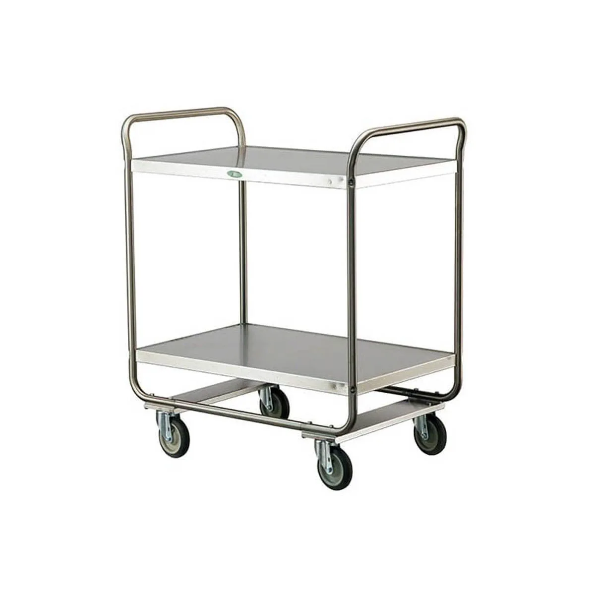 Lakeside 243 Stainless Steel 2-Shelf Tubular Utility Cart - 36" x 22" x 40-5/8"